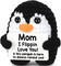 Gifts for Mom Mothers Day from Daughter Son, Handmade Crochet Penguin Mom Gifts for Birthday Mother‘s Day Mommy Mother in Law Bonus Step Mothers, Funny I Love You Mum Present Emotional Cute Decor